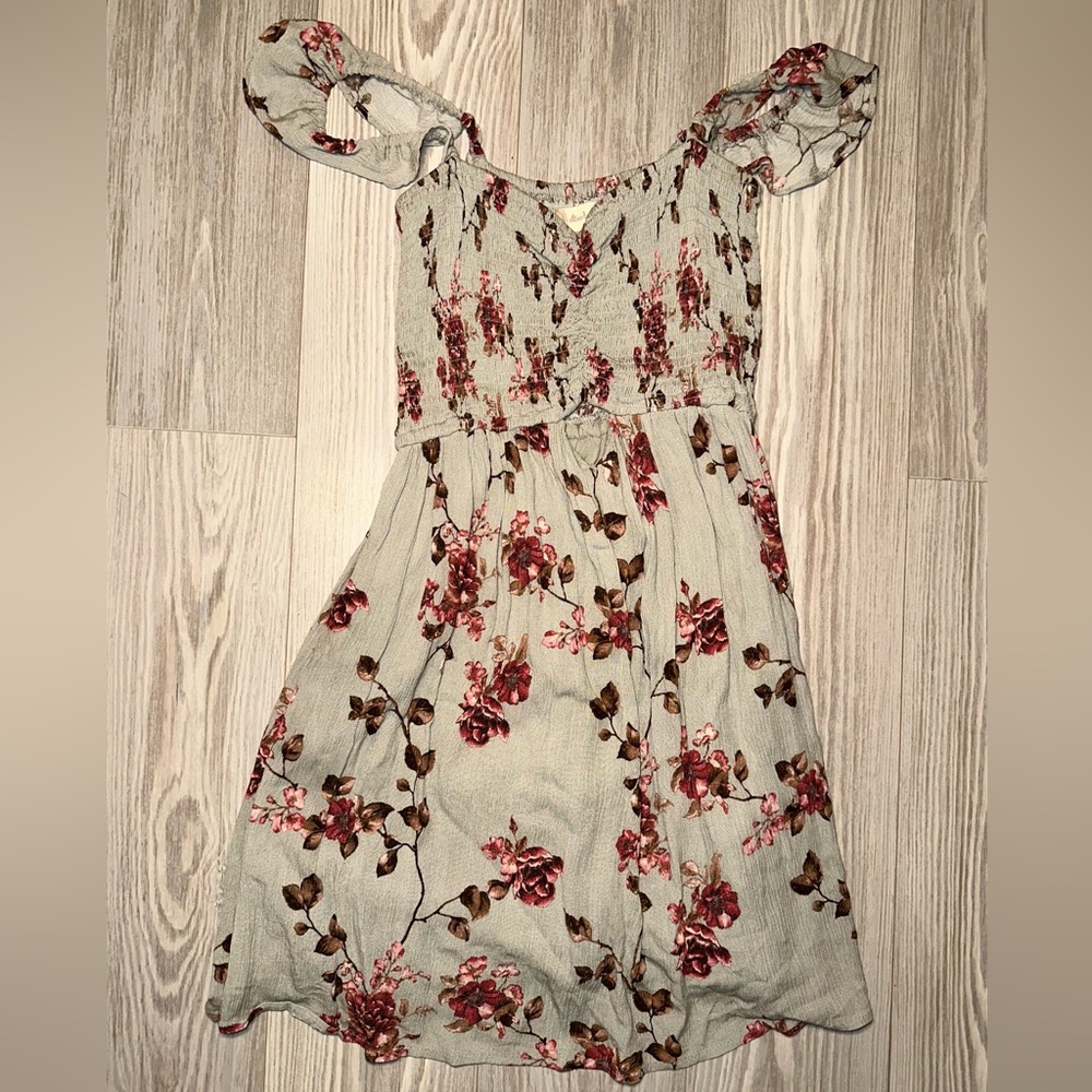 Altar'd State Sage Mini Dress with Vintage Mauve Floral Print - Picture 4 of 9
